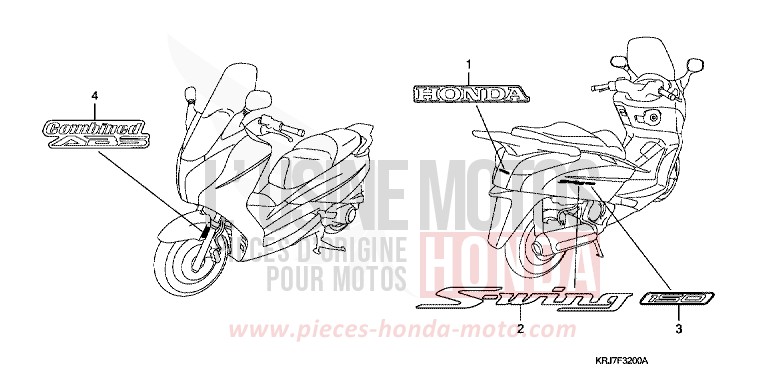 MARK for S-Wing ABS PEARL NIGHTSTAR BLACK (NHA84) from 2011